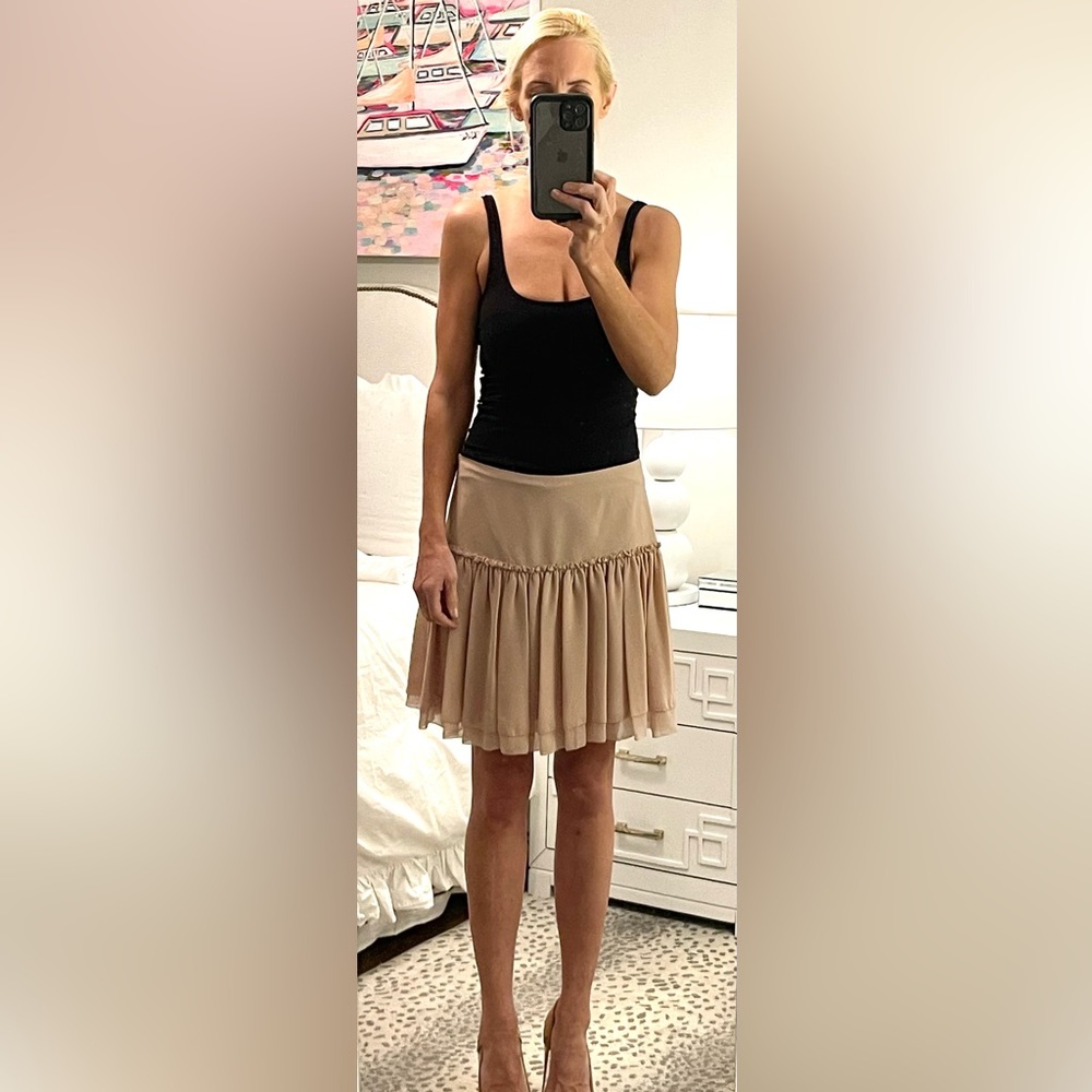 Banana Republic, Flounce Skirt, Cream color, Size 6